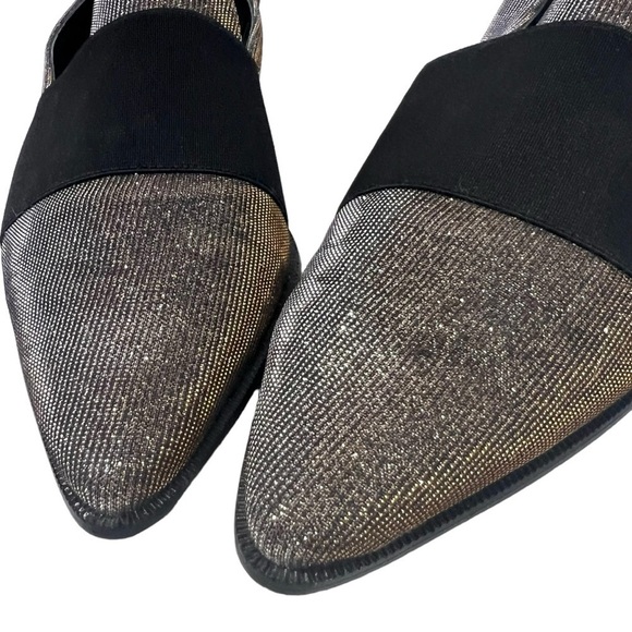 Stuart Weitzman Metallic Leather Point Toe Loafers Flats Women’s 7.5 - Picture 5 of 13